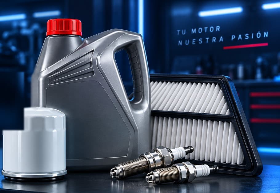 Aceite, filtro de aceite, filtro de aire y bujías del mostrador de Yaquison